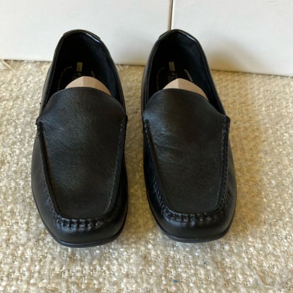 🎩JF J. FERRAR MENS SIZE 10 SLIP ON BLACK DRESS SHOES